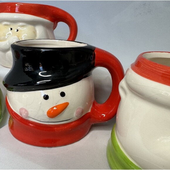 Royal Norfolk Christmas Mug Set Santa Polar Bear And 2 Snowmen Set Of 4 - Picture 4 of 11